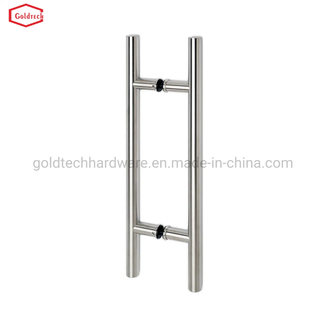 H Shape Straight Corner Stainless Steel Pull Handle Wooden Door Glass Door Handle
