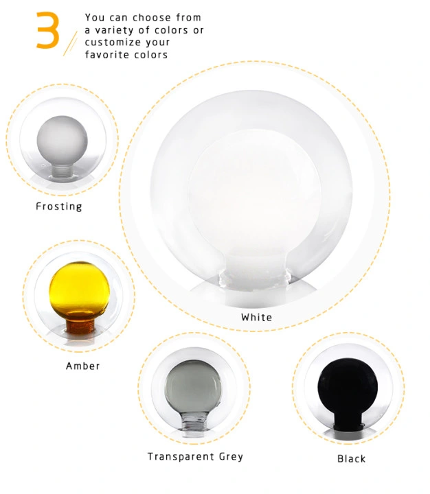 Ye Glass Lampshade Glass Cover Round Globe Fitter Opening G9 Glass Shade Replacement with Thread